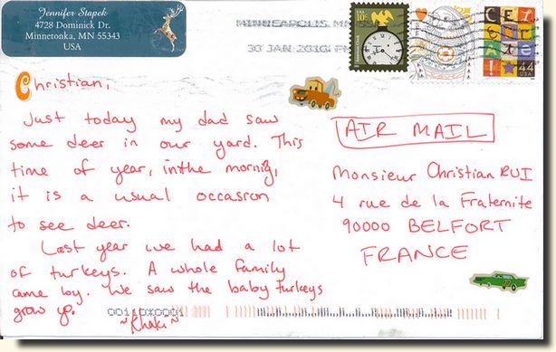 A postcard from Minnetonka, MN (Khaki) [back of the postcard]