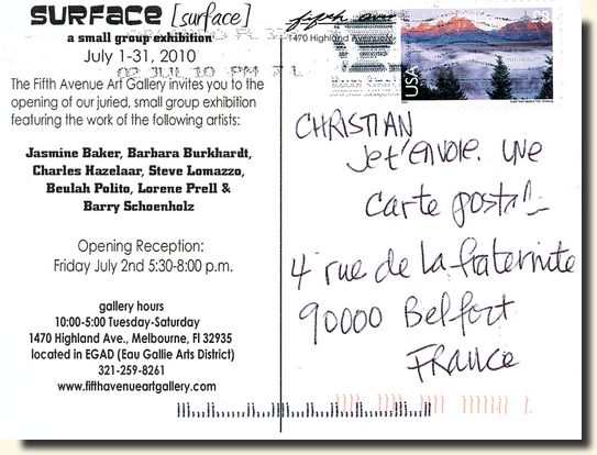 A postcard from Melbourne, FL [back of the postcard]
