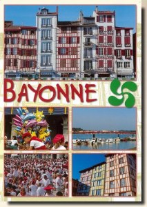 Une carte postale de Bayonne (Anne, Pascal, Justine, Bob et Isa)