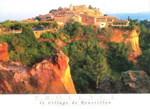 Une carte postale de Roussillon