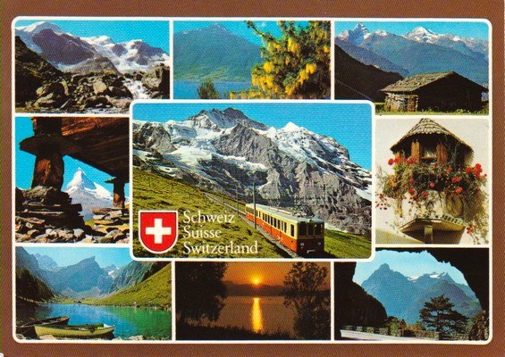 Postcards from Switzerland. Postcrossing in France