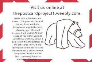 A postcard of The Postcard Project