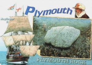 A postcard from Plymouth Rock , MA (Rob)